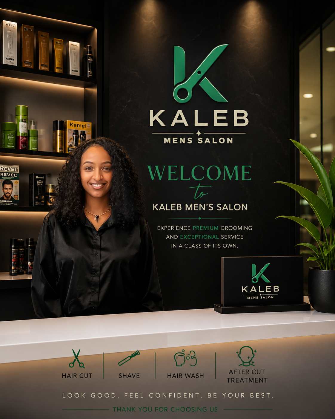 Kaleb Salon Hero Showcase